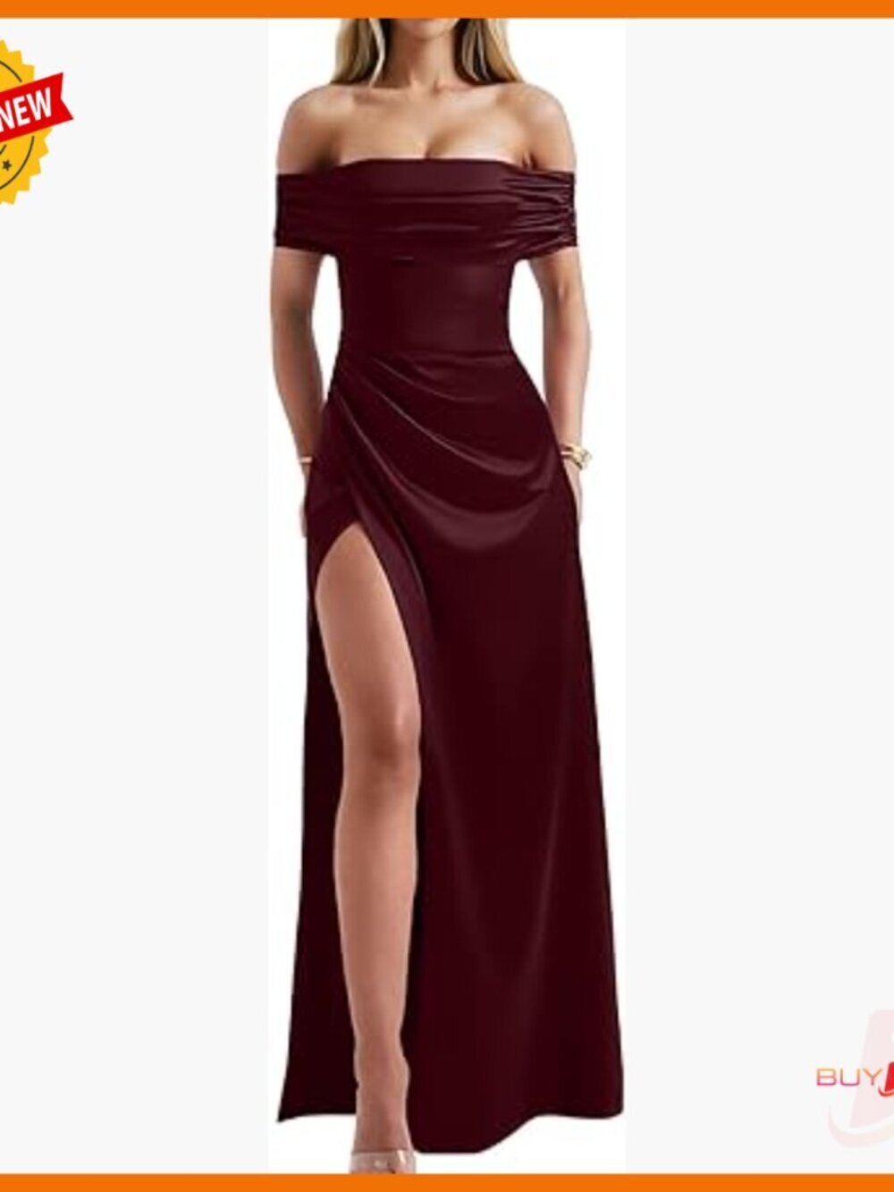 Off Shoulder Bodycon Maxi Dress Formal Evening Wedding Guest